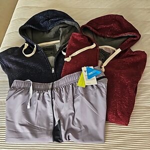 Men's Bundle 2 Urban Pipeline Fleece Hoodies & 1 Pair Of TSLA Running Shorts